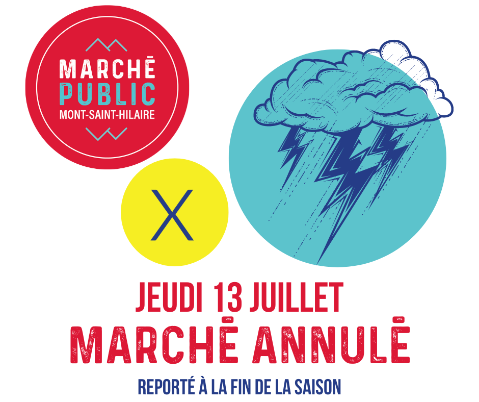 Marché public : annulation et report de l’édition du jeudi 13 juillet